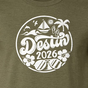 Destin 2026 T-Shirt, Florida Beach Vacation Graphic for Coastal Trip Travelers