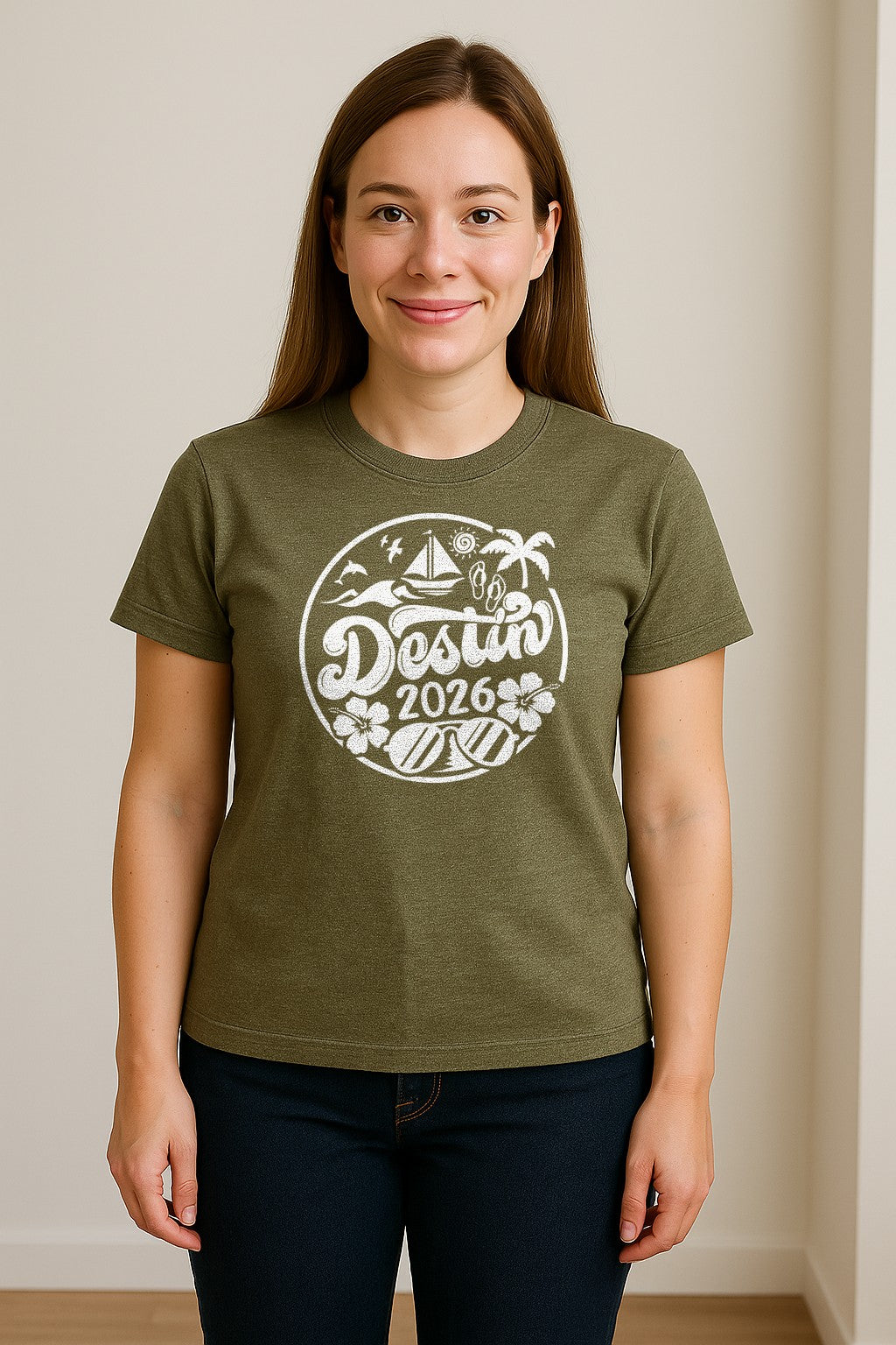 Destin 2026 T-Shirt, Florida Beach Vacation Graphic for Coastal Trip Travelers