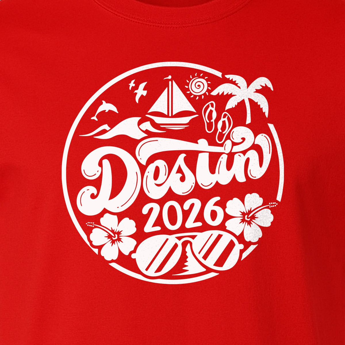 Destin 2026 T-Shirt, Florida Beach Vacation Graphic for Coastal Trip Travelers