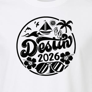 Destin 2026 T-Shirt, Florida Beach Vacation Graphic for Coastal Trip Travelers