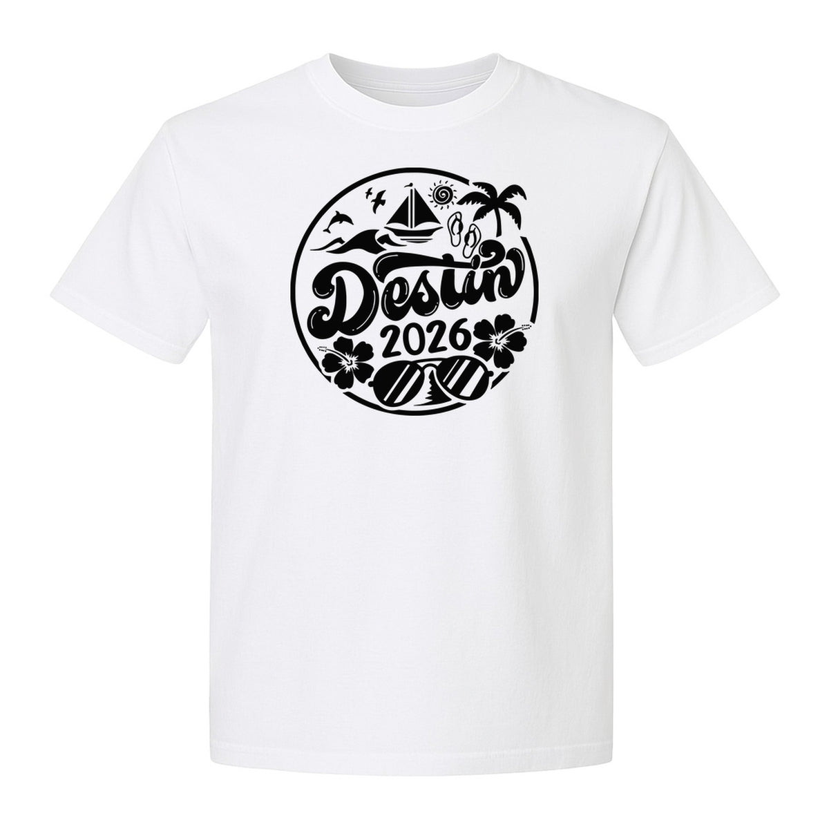Destin 2026 T-Shirt, Florida Beach Vacation Graphic for Coastal Trip Travelers
