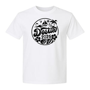 Destin 2026 T-Shirt, Florida Beach Vacation Graphic for Coastal Trip Travelers