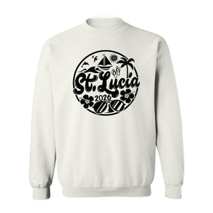 St. Lucia 2026 Sweatshirt, Tropical Beach Vacation Graphic for Island Travel Lovers