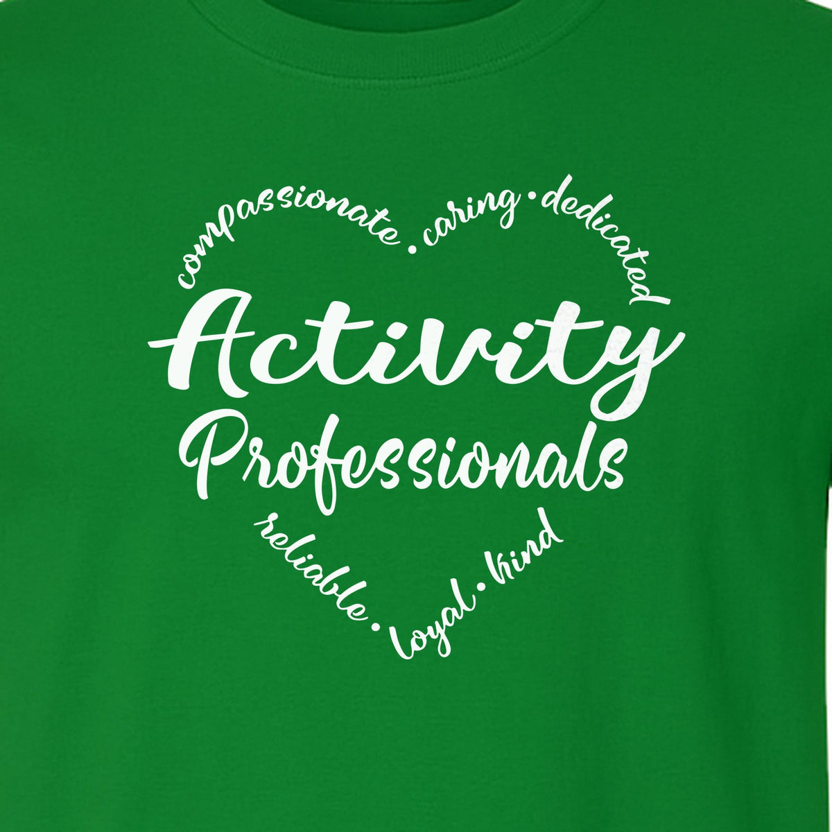 Activity Coordinator T-Shirt, Inspirational Workplace Gift for Senior Living Program Staff and Directors