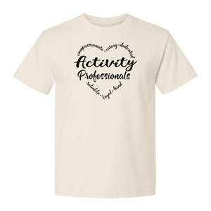 Activity Coordinator T-Shirt, Inspirational Workplace Gift for Senior Living Program Staff and Directors