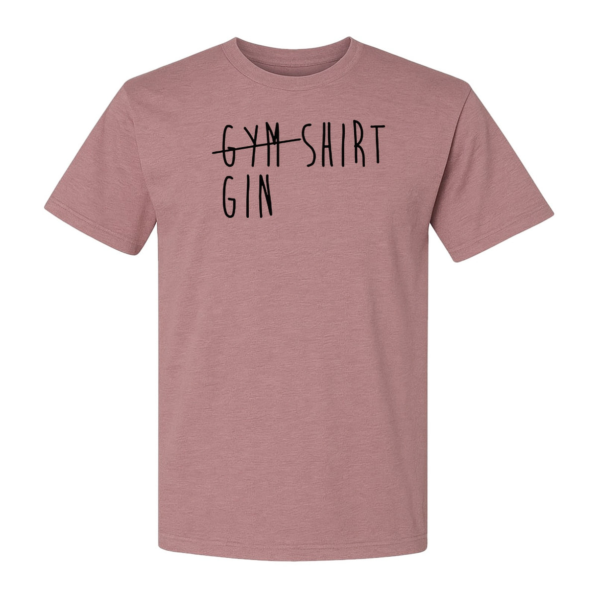 Gin T-Shirt, Crossed-Out Gym Drinking Humor Design for Cocktail Fans and Bar Parties