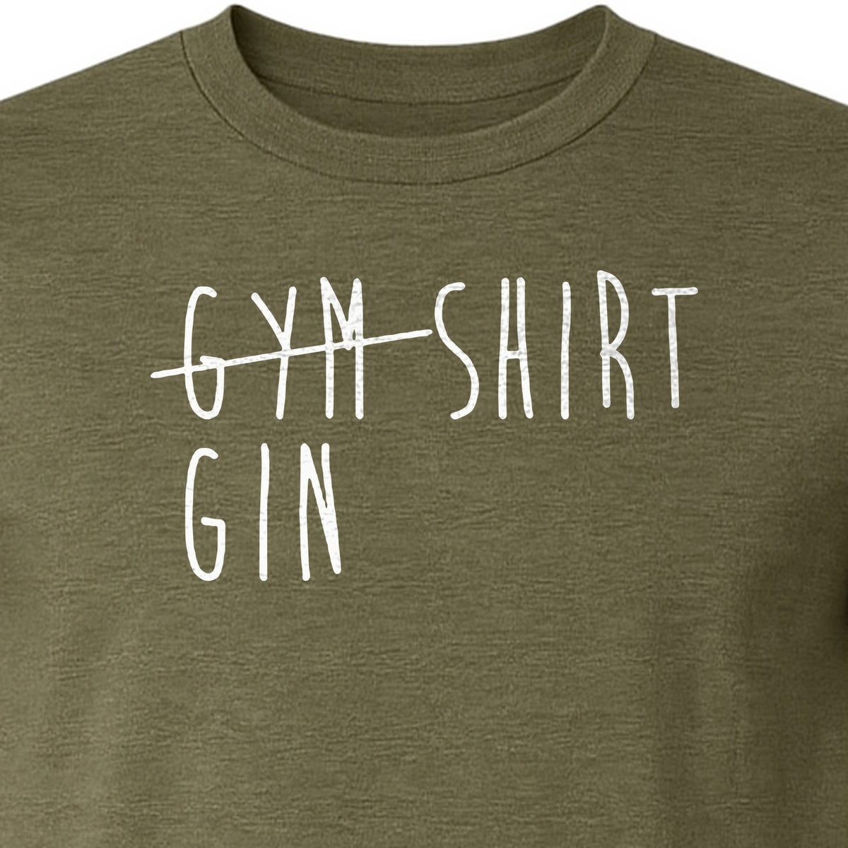 Gin T-Shirt, Crossed-Out Gym Drinking Humor Design for Cocktail Fans and Bar Parties