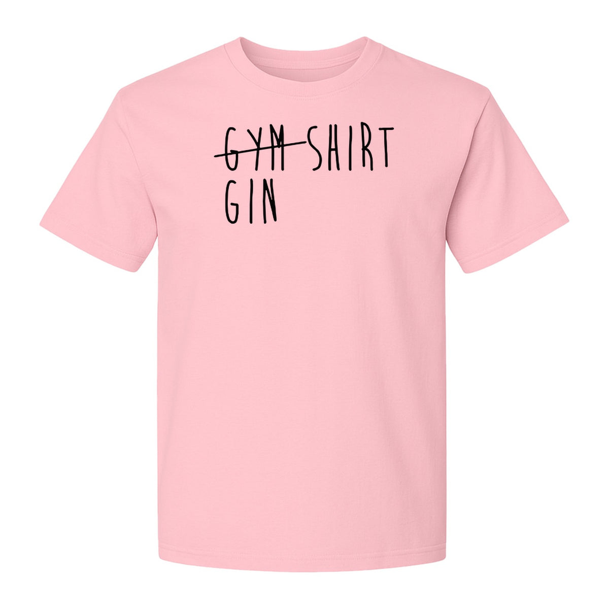 Gin T-Shirt, Crossed-Out Gym Drinking Humor Design for Cocktail Fans and Bar Parties