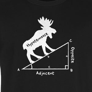 Hypotemoose Math Teacher T-Shirt, Geometry Pun Moose Graphic for Educators
