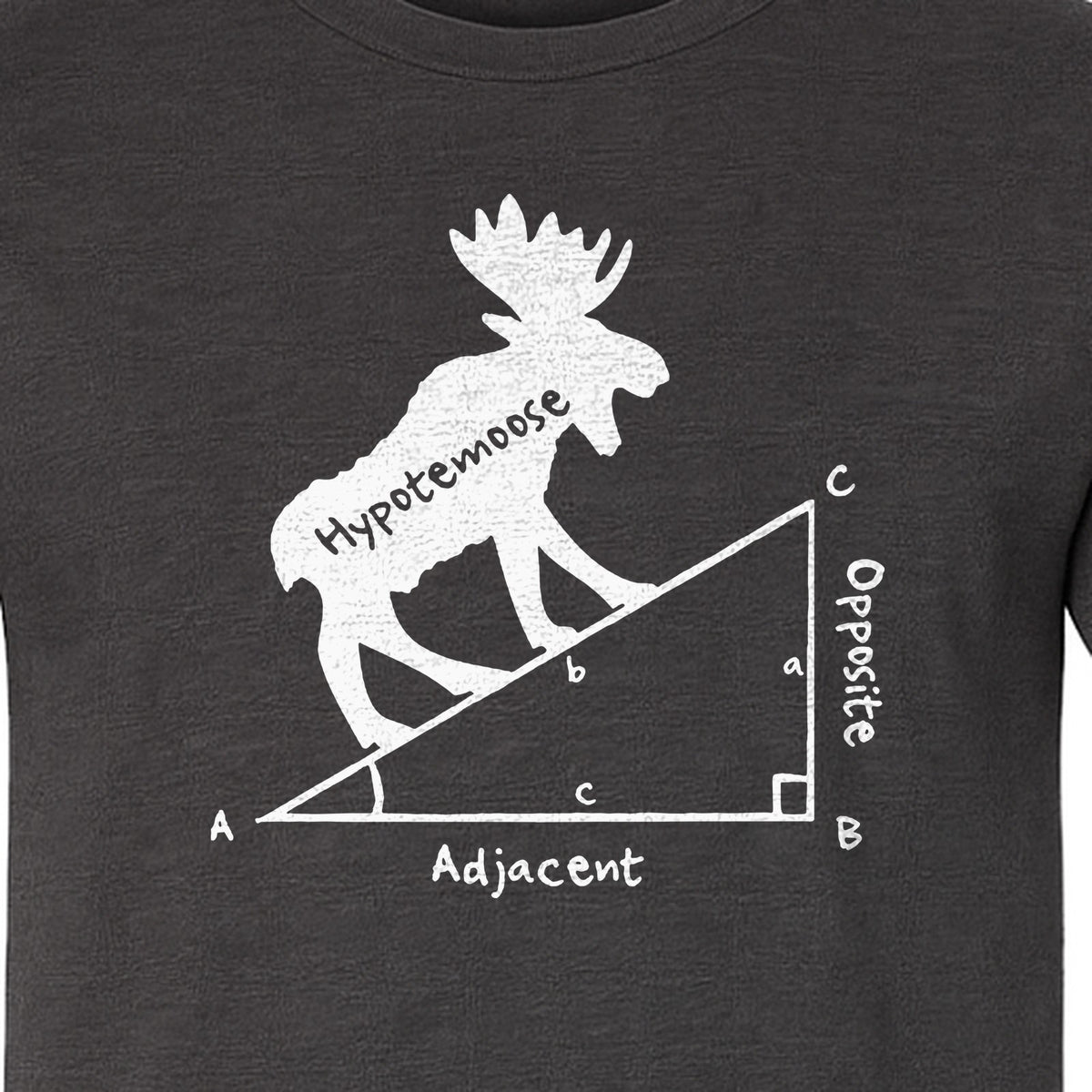Hypotemoose Math Teacher T-Shirt, Geometry Pun Moose Graphic for Educators