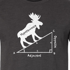 Hypotemoose Math Teacher T-Shirt, Geometry Pun Moose Graphic for Educators