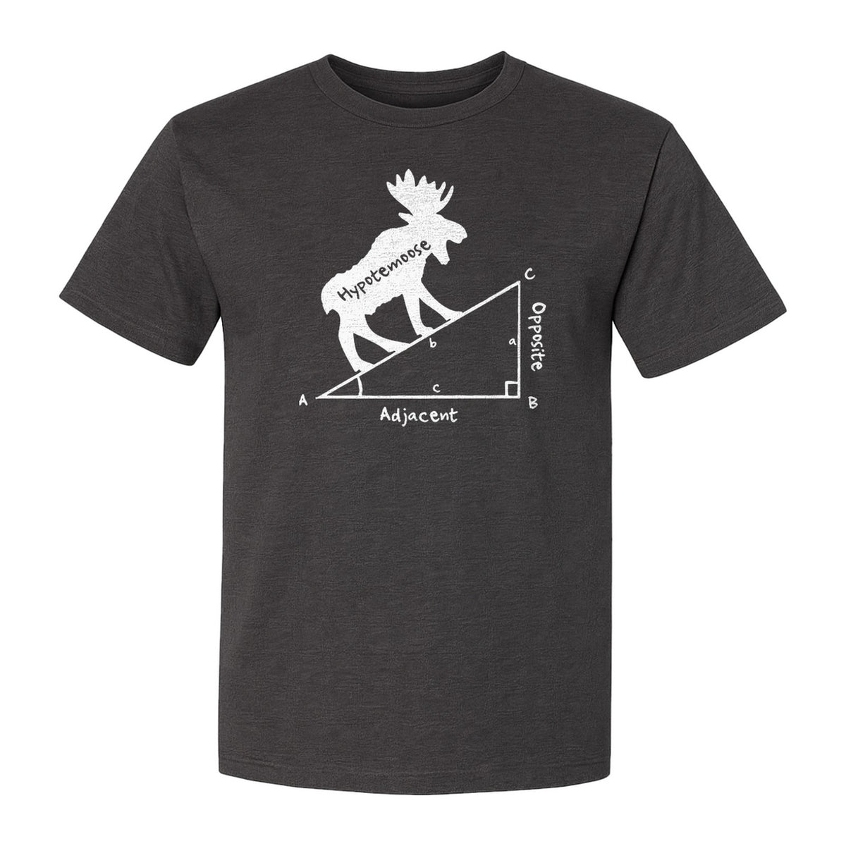 Hypotemoose Math Teacher T-Shirt, Geometry Pun Moose Graphic for Educators