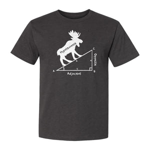 Hypotemoose Math Teacher T-Shirt, Geometry Pun Moose Graphic for Educators