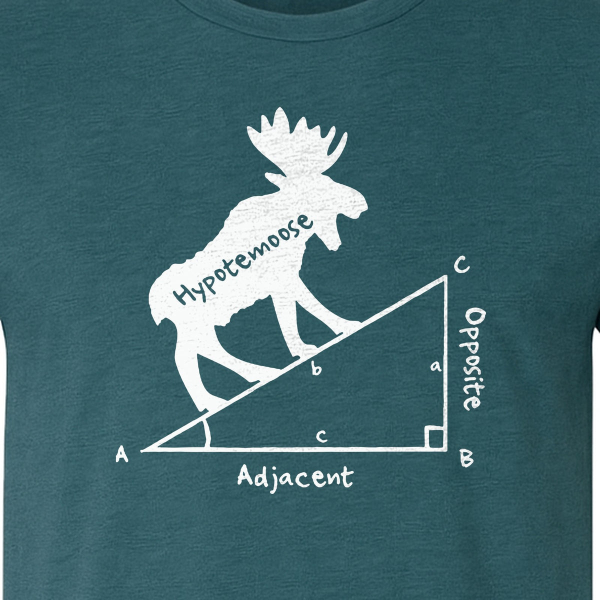 Hypotemoose Math Teacher T-Shirt, Geometry Pun Moose Graphic for Educators