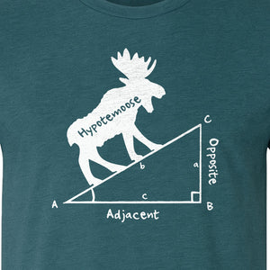 Hypotemoose Math Teacher T-Shirt, Geometry Pun Moose Graphic for Educators