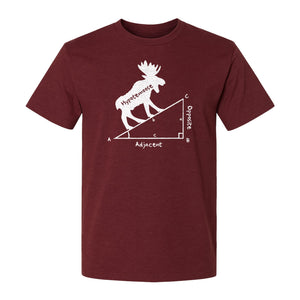 Hypotemoose Math Teacher T-Shirt, Geometry Pun Moose Graphic for Educators