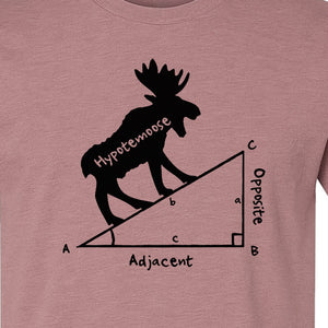 Hypotemoose Math Teacher T-Shirt, Geometry Pun Moose Graphic for Educators