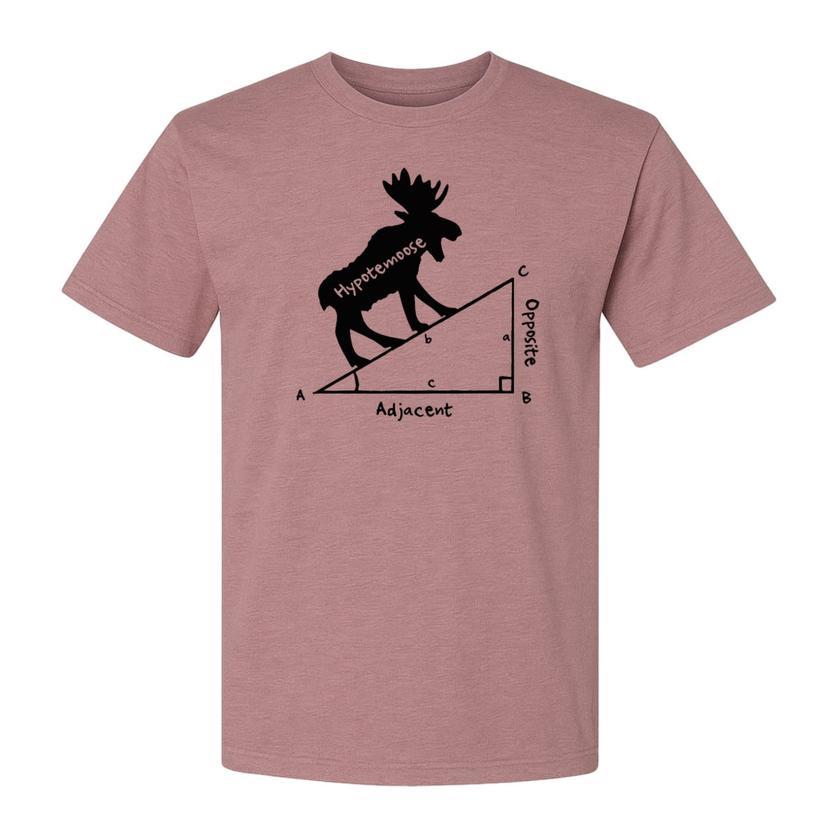 Hypotemoose Math Teacher T-Shirt, Geometry Pun Moose Graphic for Educators