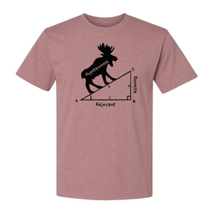Hypotemoose Math Teacher T-Shirt, Geometry Pun Moose Graphic for Educators