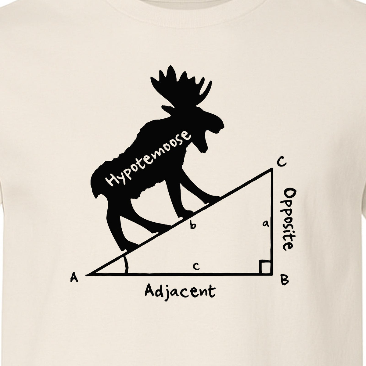 Hypotemoose Math Teacher T-Shirt, Geometry Pun Moose Graphic for Educators