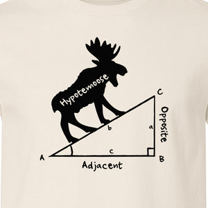 Hypotemoose Math Teacher T-Shirt, Geometry Pun Moose Graphic for Educators