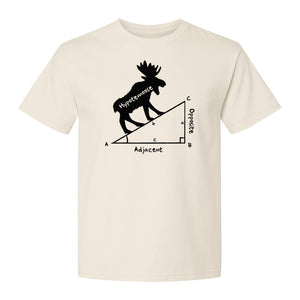Hypotemoose Math Teacher T-Shirt, Geometry Pun Moose Graphic for Educators