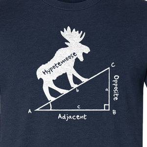 Hypotemoose Math Teacher T-Shirt, Geometry Pun Moose Graphic for Educators