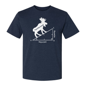 Hypotemoose Math Teacher T-Shirt, Geometry Pun Moose Graphic for Educators