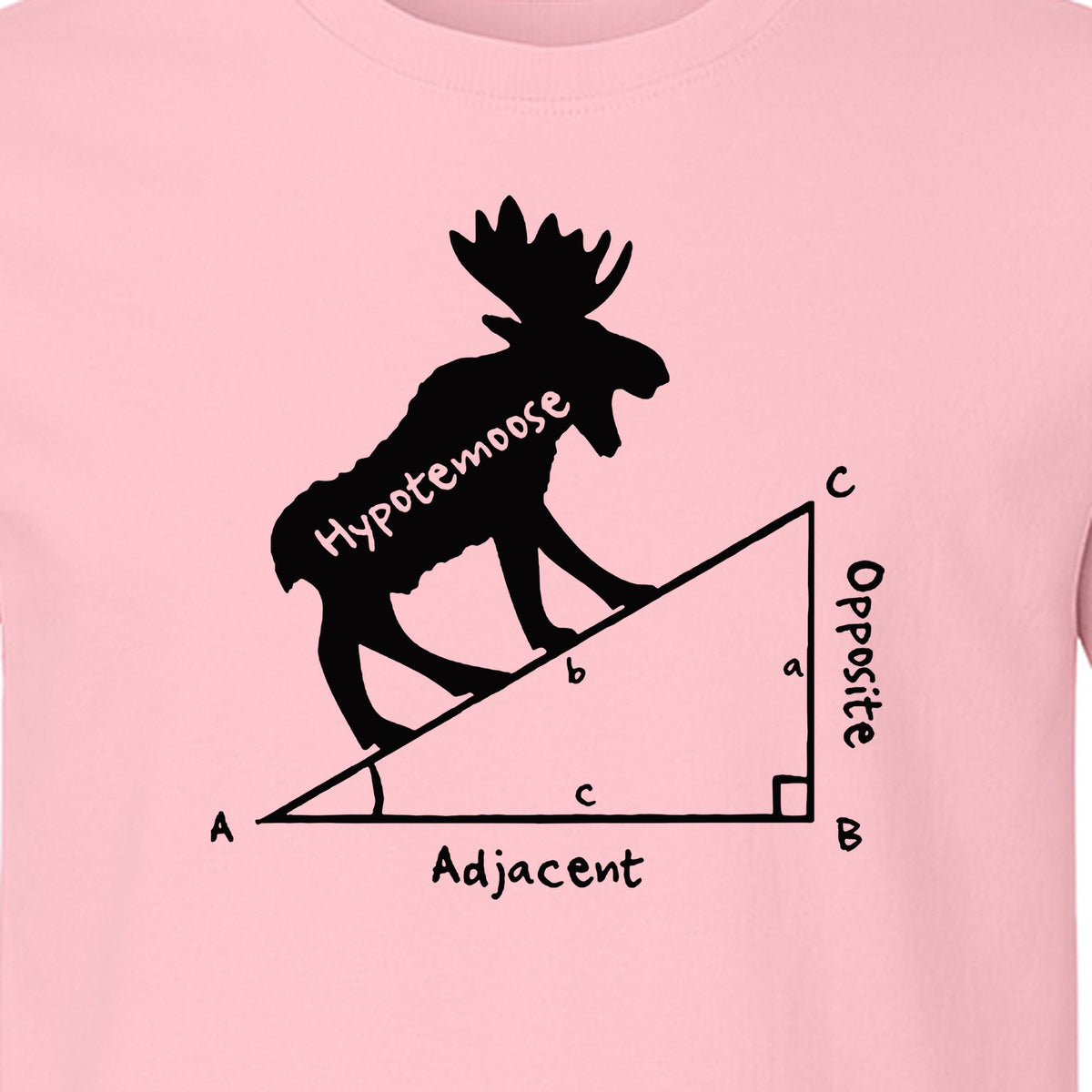 Hypotemoose Math Teacher T-Shirt, Geometry Pun Moose Graphic for Educators