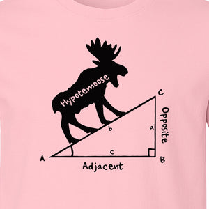Hypotemoose Math Teacher T-Shirt, Geometry Pun Moose Graphic for Educators