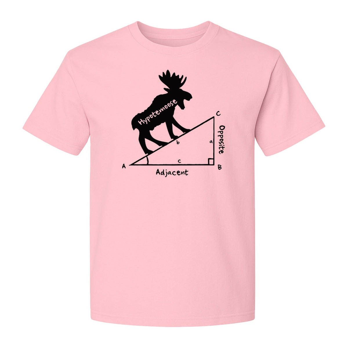 Hypotemoose Math Teacher T-Shirt, Geometry Pun Moose Graphic for Educators