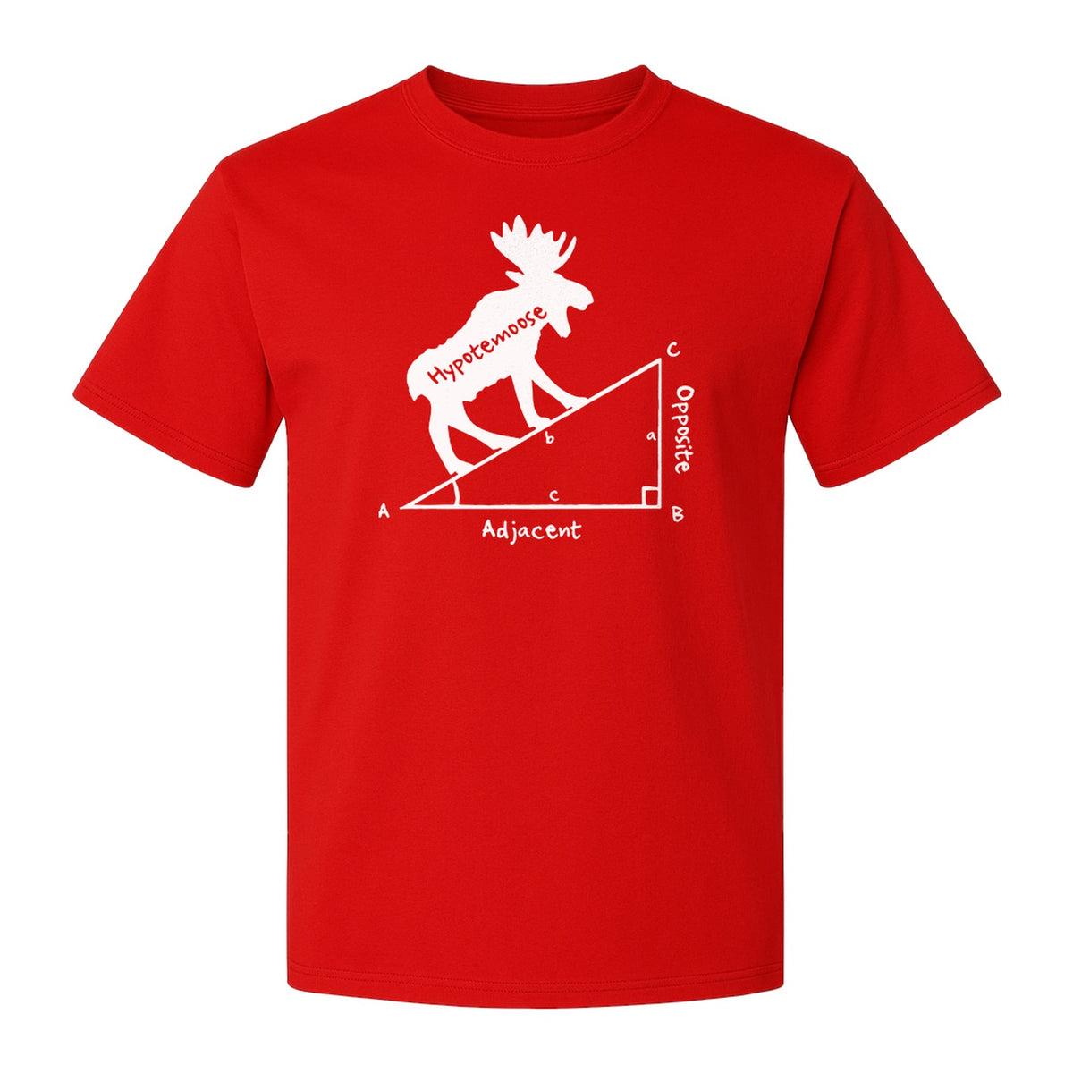 Hypotemoose Math Teacher T-Shirt, Geometry Pun Moose Graphic for Educators