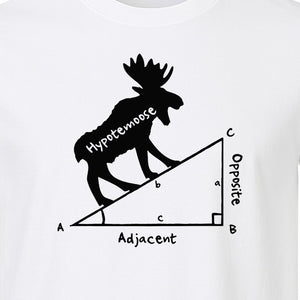 Hypotemoose Math Teacher T-Shirt, Geometry Pun Moose Graphic for Educators