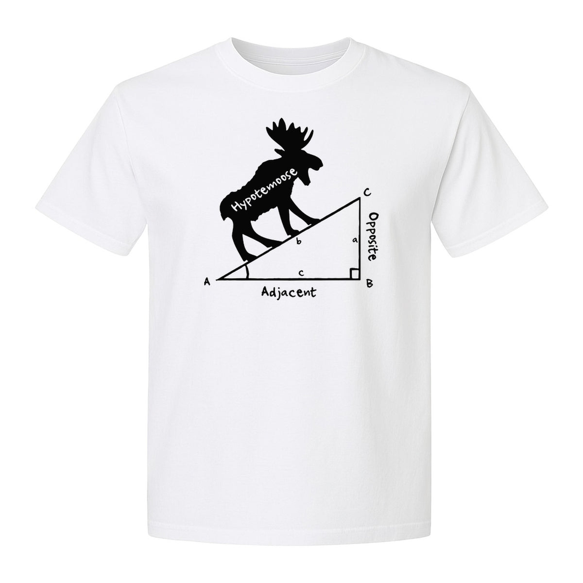 Hypotemoose Math Teacher T-Shirt, Geometry Pun Moose Graphic for Educators