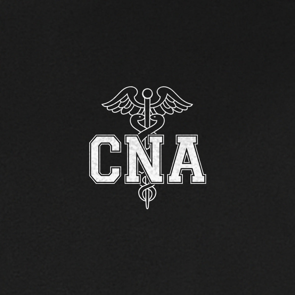 CNA T-Shirt with Caduceus Left Chest Design, Certified Nursing Assistant Graduation Tee
