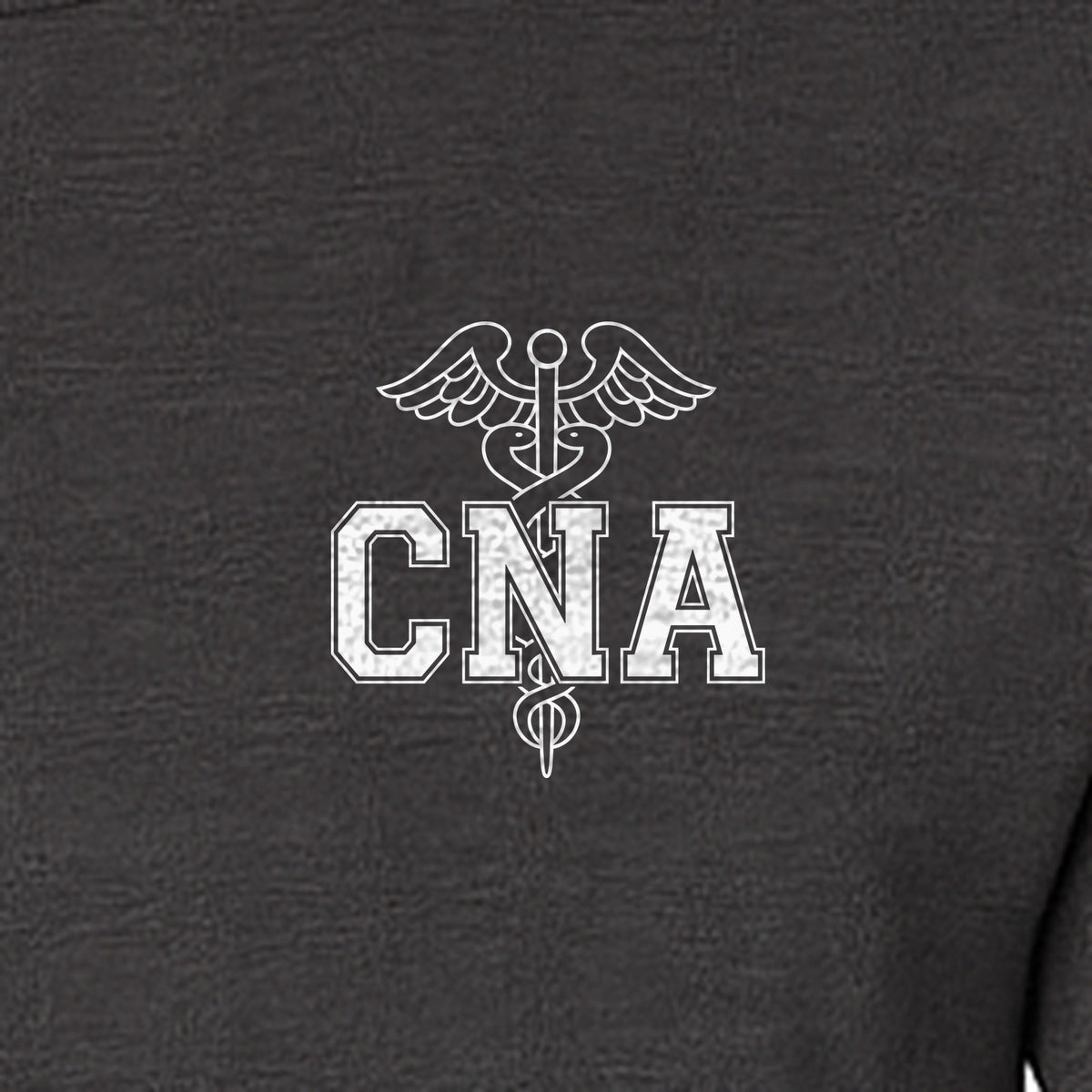 CNA T-Shirt with Caduceus Left Chest Design, Certified Nursing Assistant Graduation Tee