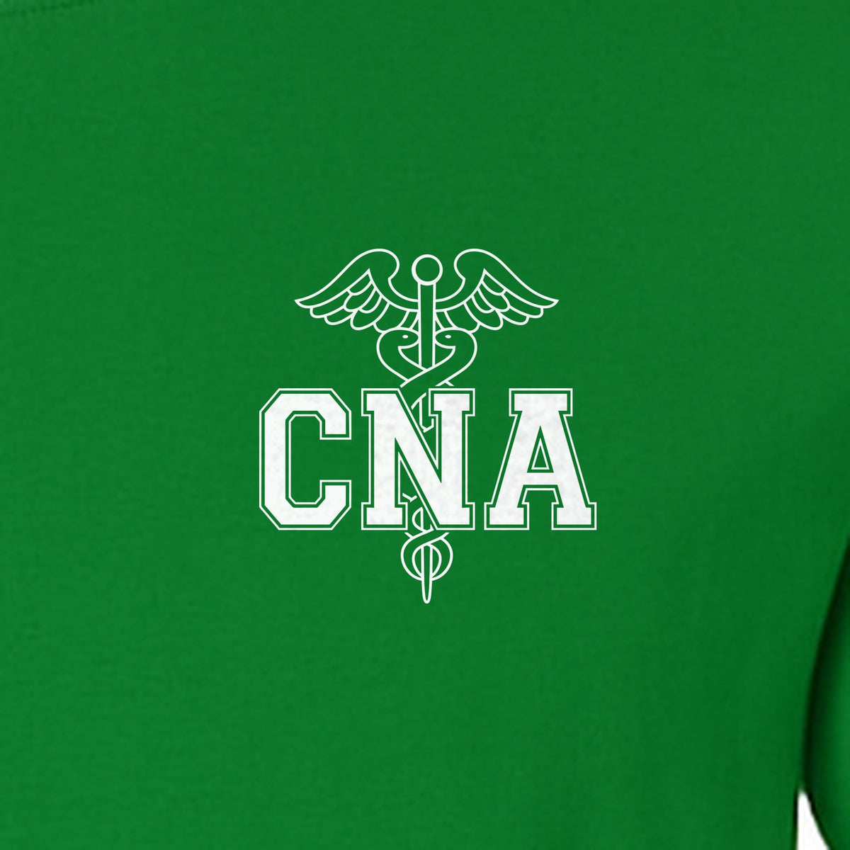 CNA T-Shirt with Caduceus Left Chest Design, Certified Nursing Assistant Graduation Tee
