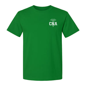 CNA T-Shirt with Caduceus Left Chest Design, Certified Nursing Assistant Graduation Tee