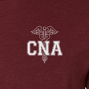 CNA T-Shirt with Caduceus Left Chest Design, Certified Nursing Assistant Graduation Tee