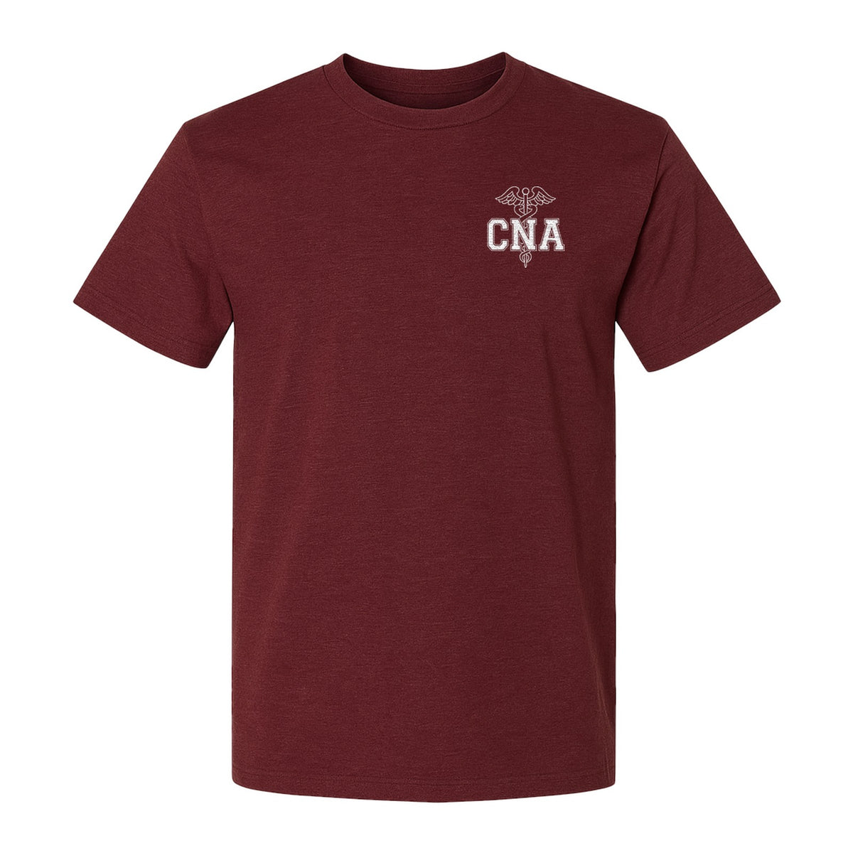 CNA T-Shirt with Caduceus Left Chest Design, Certified Nursing Assistant Graduation Tee