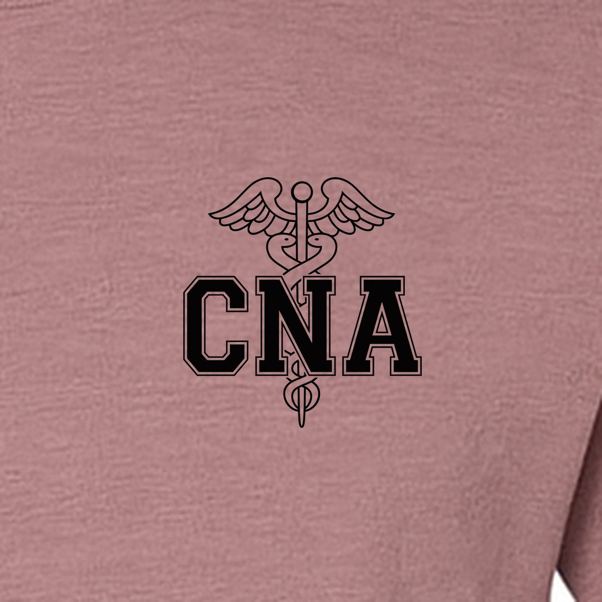 CNA T-Shirt with Caduceus Left Chest Design, Certified Nursing Assistant Graduation Tee