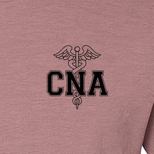 CNA T-Shirt with Caduceus Left Chest Design, Certified Nursing Assistant Graduation Tee
