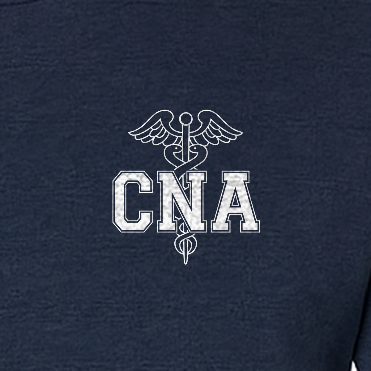 CNA T-Shirt with Caduceus Left Chest Design, Certified Nursing Assistant Graduation Tee