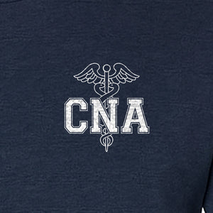 CNA T-Shirt with Caduceus Left Chest Design, Certified Nursing Assistant Graduation Tee