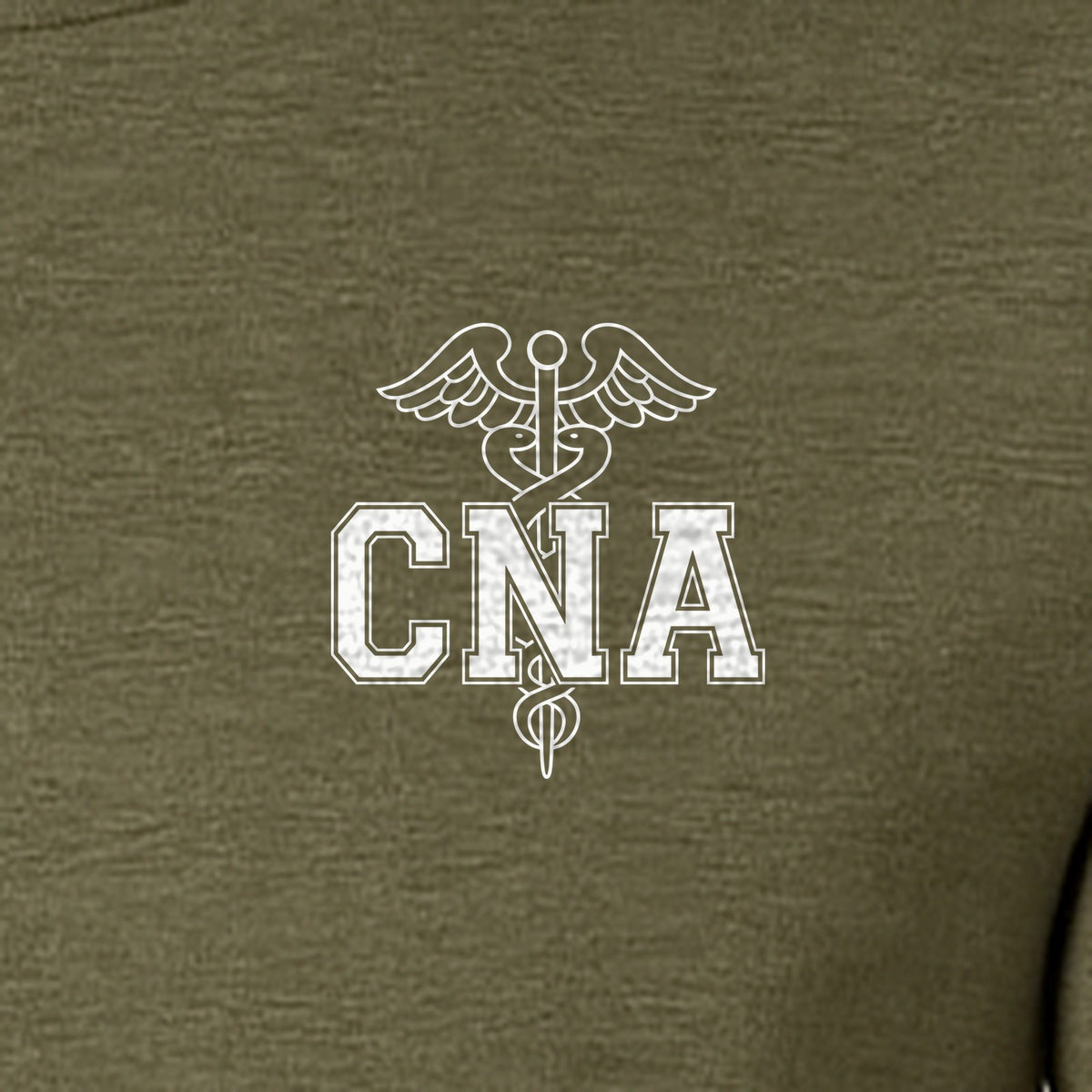 CNA T-Shirt with Caduceus Left Chest Design, Certified Nursing Assistant Graduation Tee