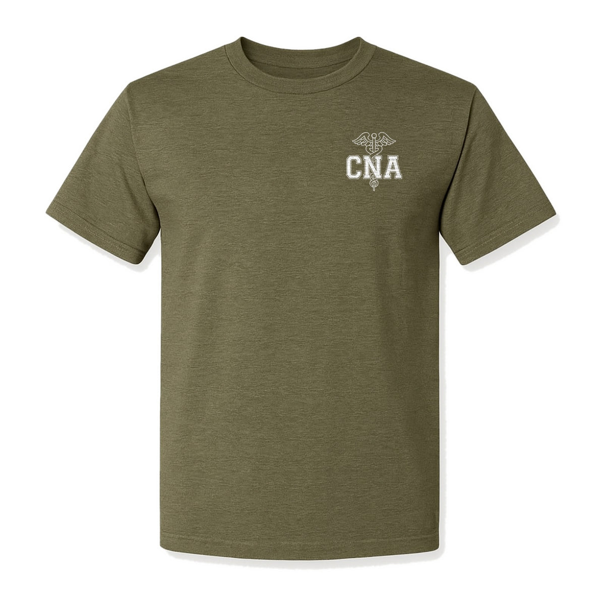 CNA T-Shirt with Caduceus Left Chest Design, Certified Nursing Assistant Graduation Tee