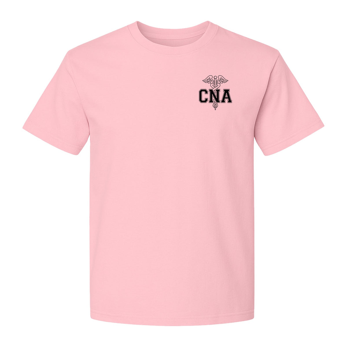CNA T-Shirt with Caduceus Left Chest Design, Certified Nursing Assistant Graduation Tee