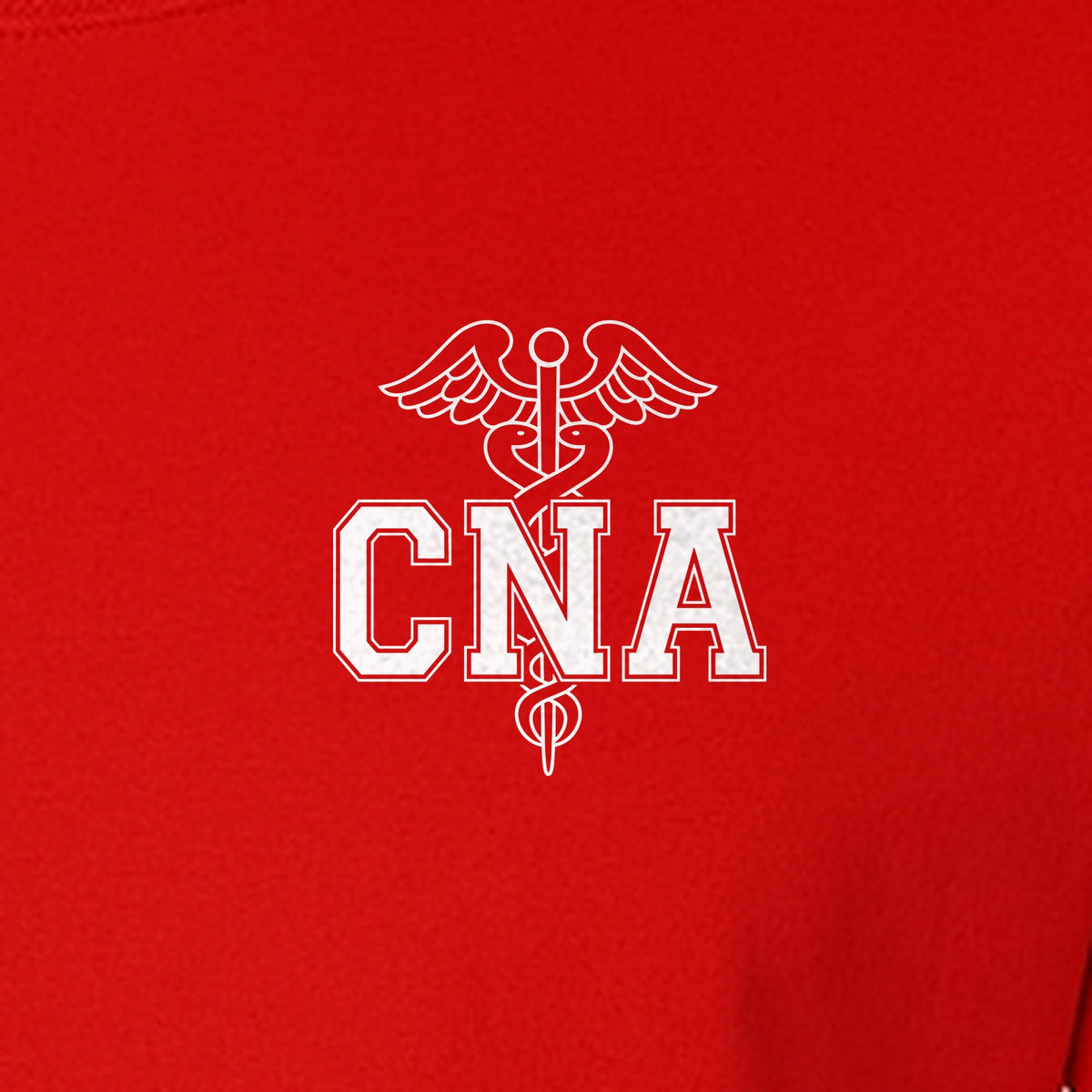 CNA T-Shirt with Caduceus Left Chest Design, Certified Nursing Assistant Graduation Tee