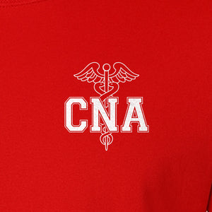 CNA T-Shirt with Caduceus Left Chest Design, Certified Nursing Assistant Graduation Tee