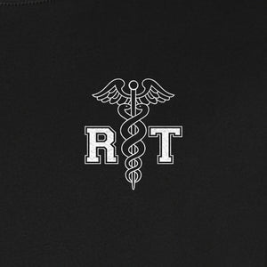 Respiratory Therapist T-Shirt, RT Caduceus Pocket Design for Pulmonology Professionals